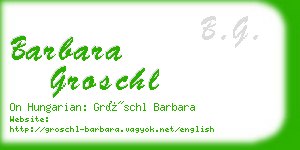 barbara groschl business card
